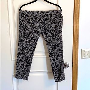 Cropped cheetah pants